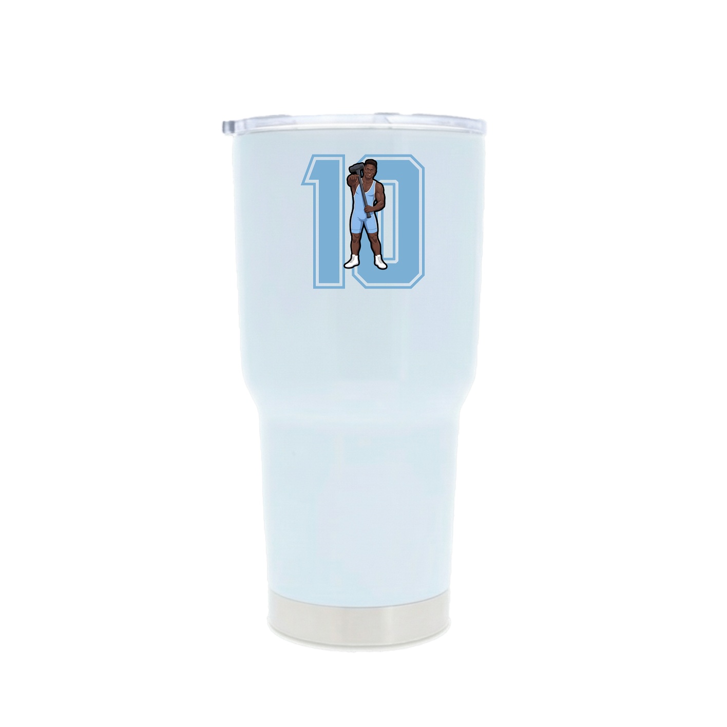 30oz Stainless Steel Tumbler — Number in White