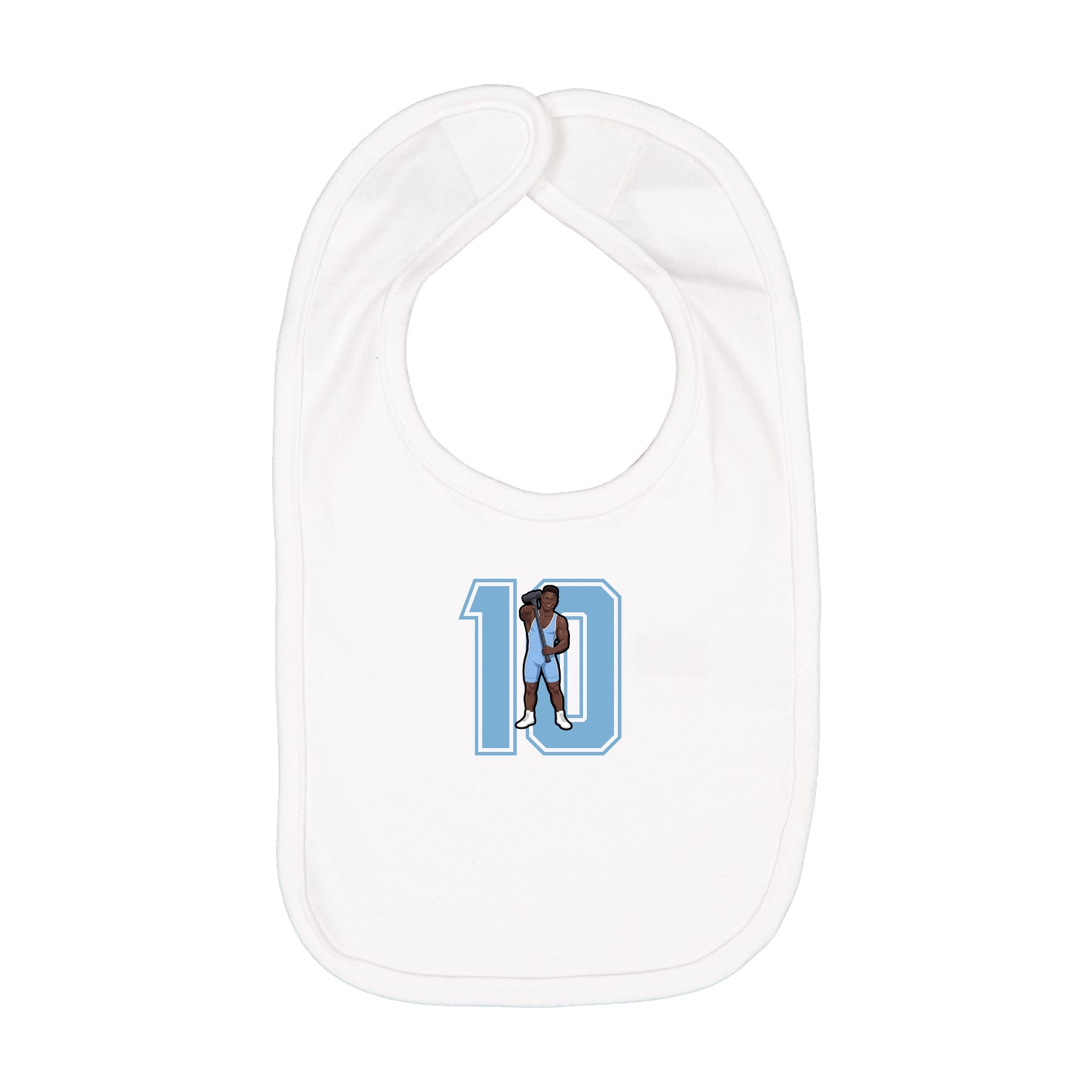 Infant Bib — Number in White
