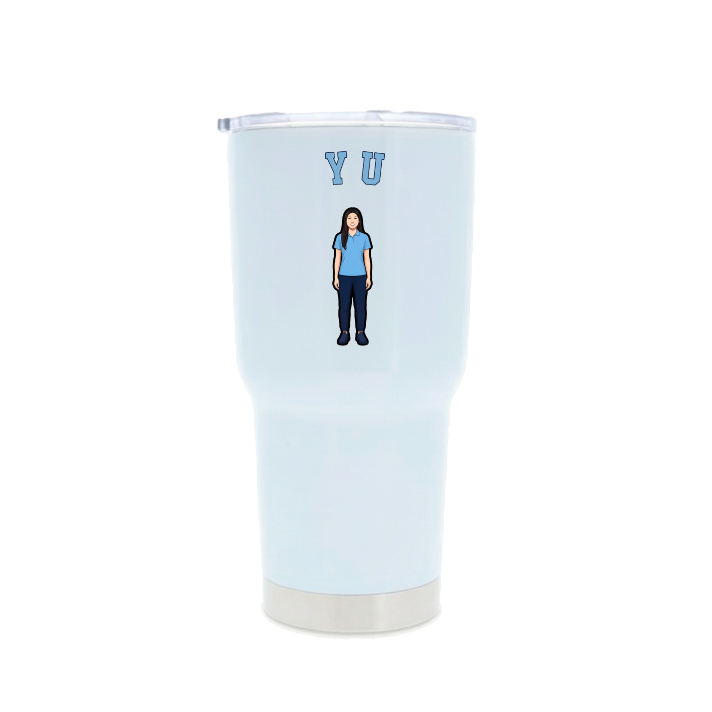 30oz Stainless Steel Tumbler — Shirsey Arch in White