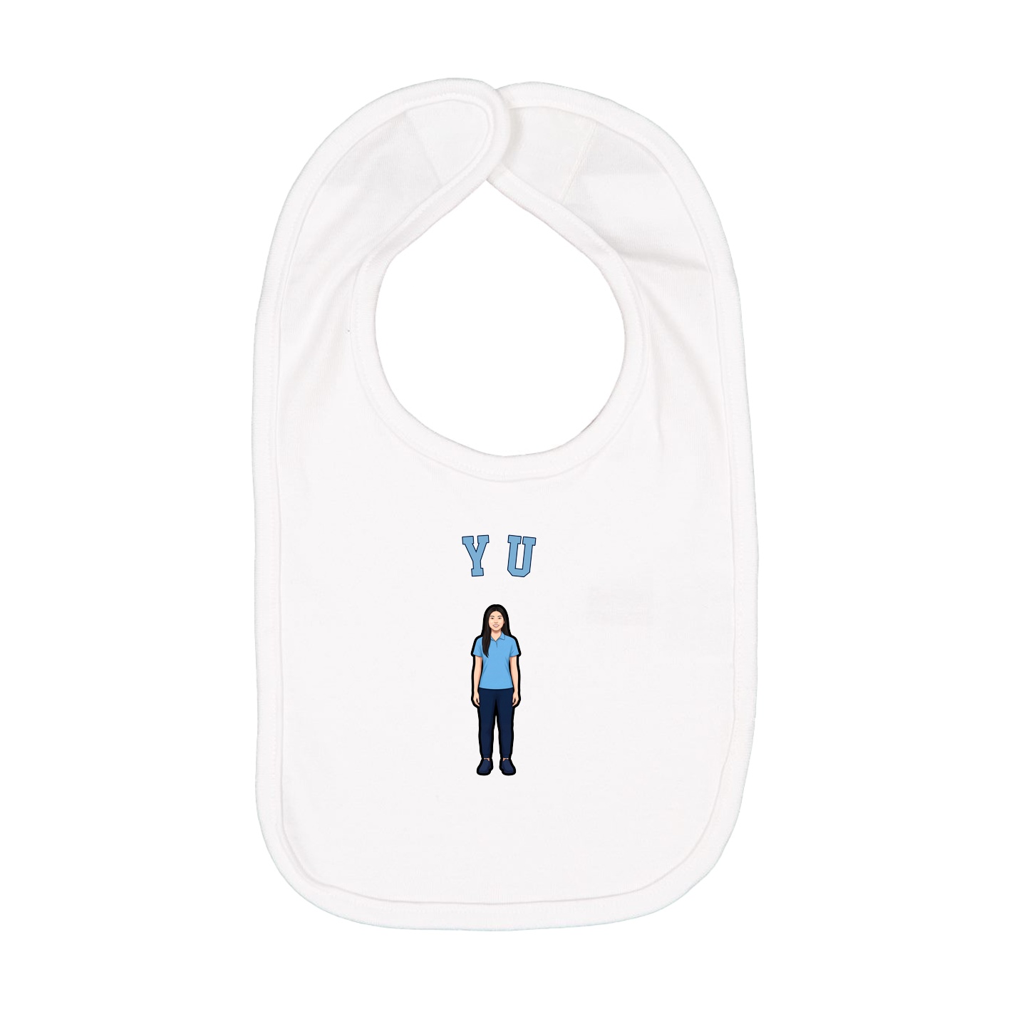 Infant Bib — Shirsey Arch in White