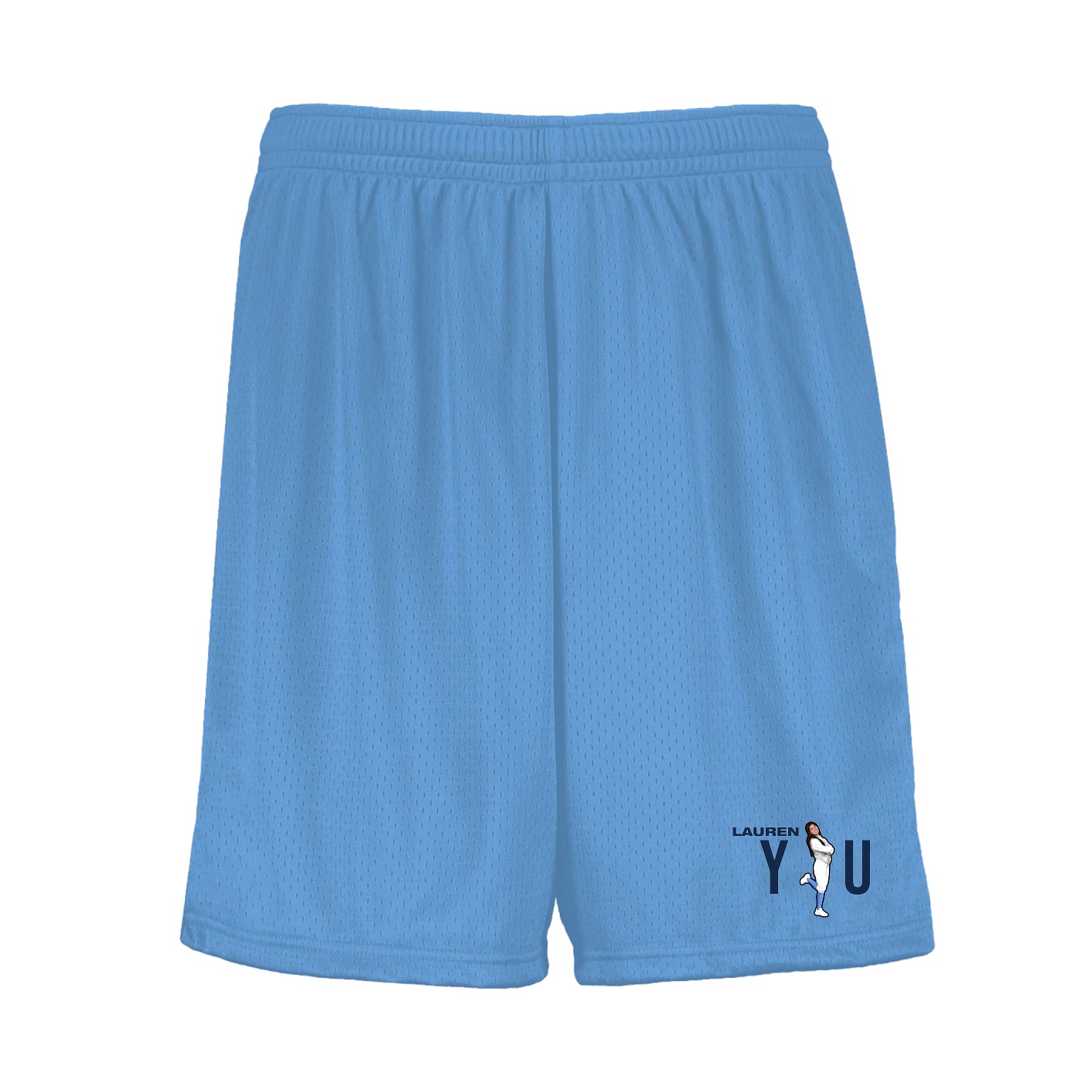 Shorts — Player Name in Light Blue