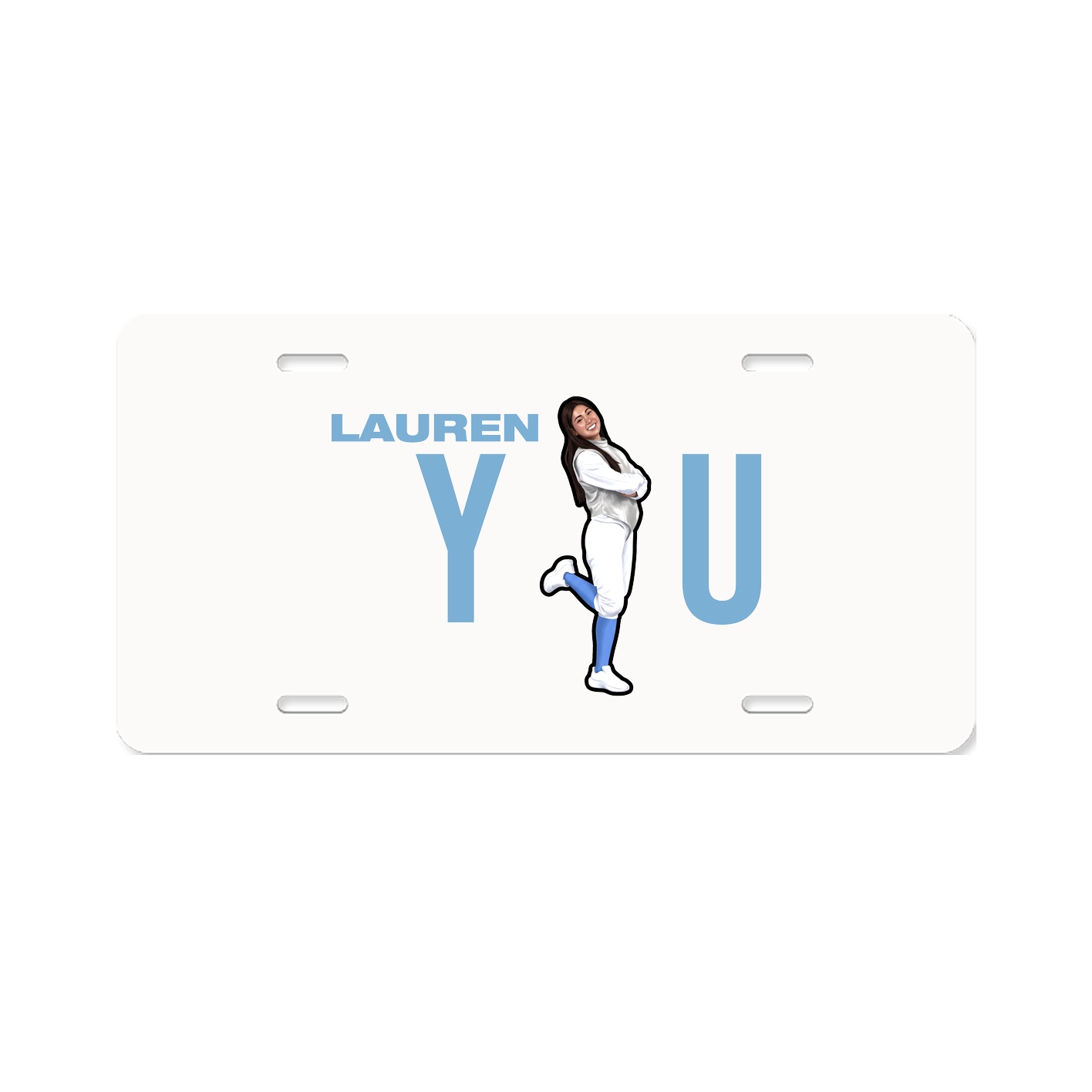 License Plate — Player Name in Classic