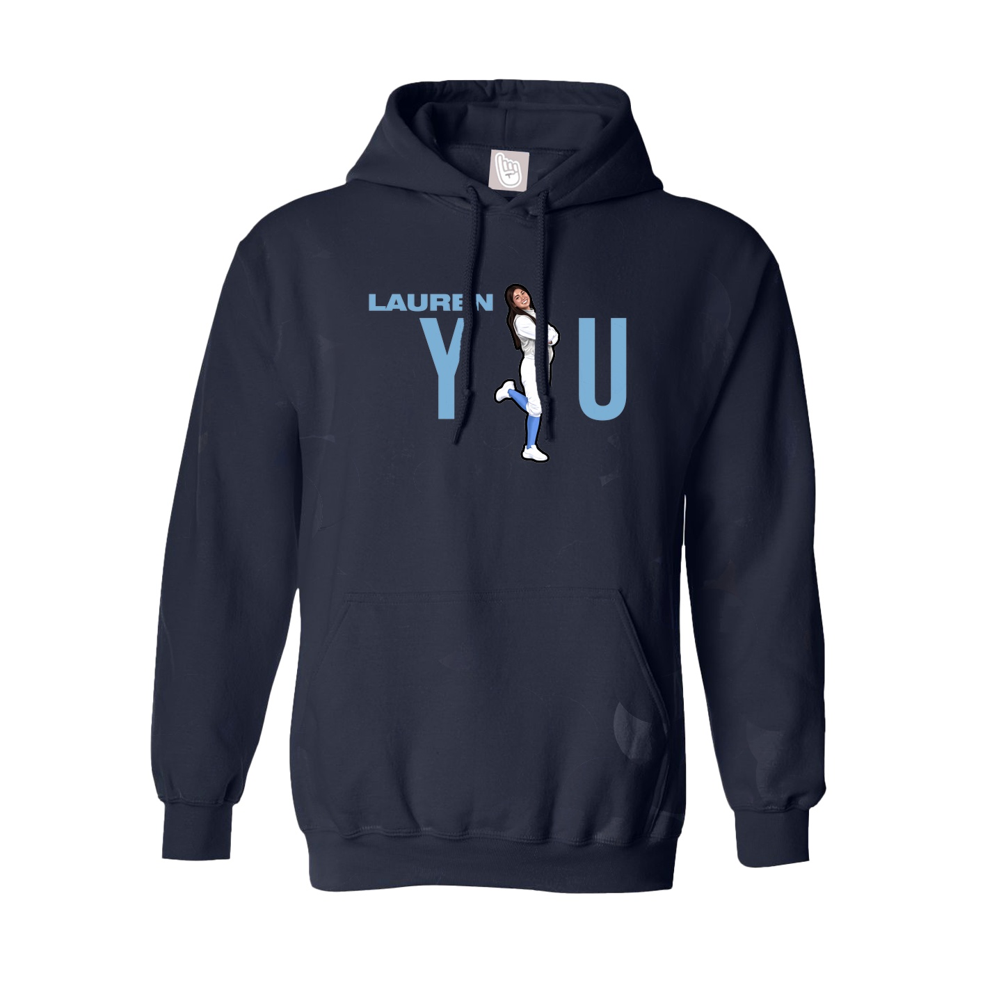 Hoodie — Player Name in Navy