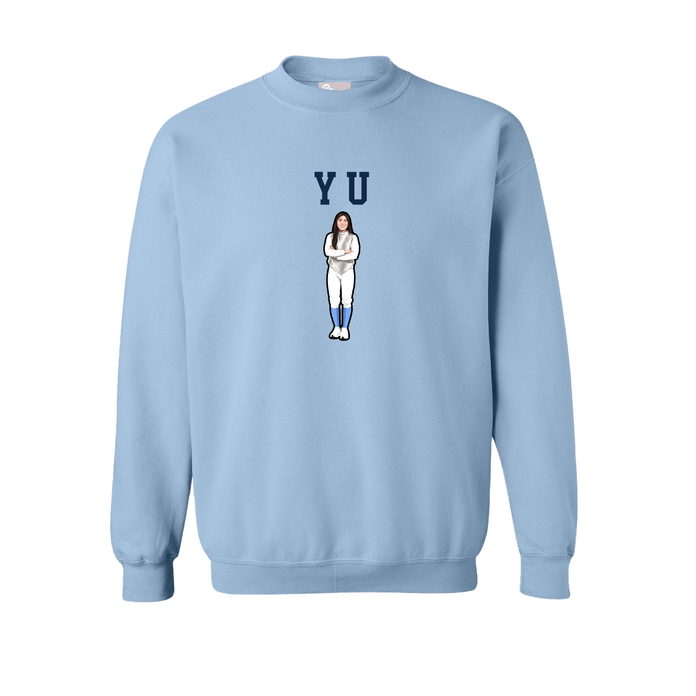 Fleece Crew — Shirsey in Light Blue
