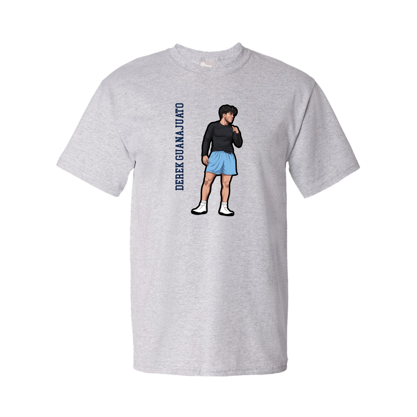 Tee — Name Vertical in Grey