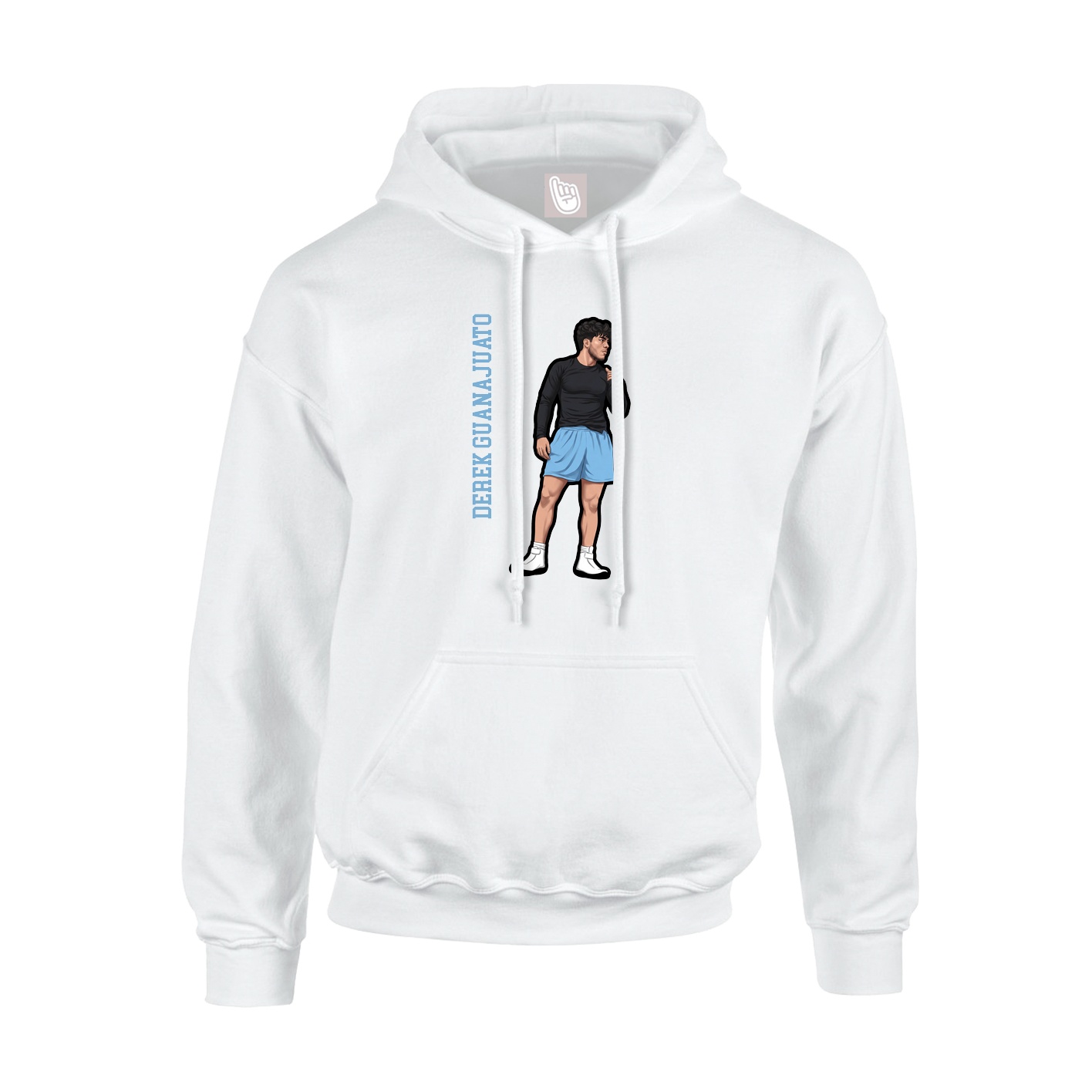 Youth Hoodie — Name Vertical in White