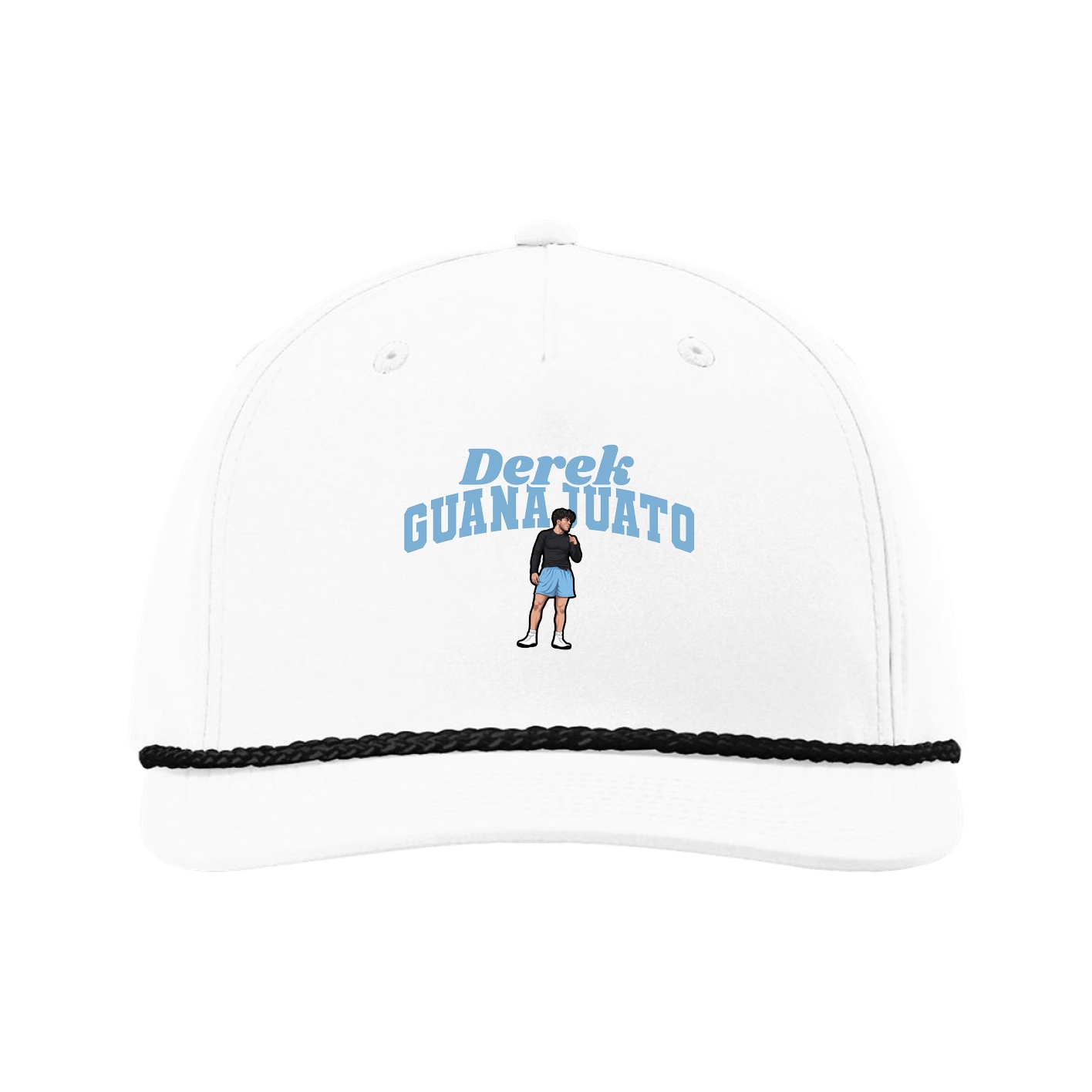 Five-Panel Classic Rope Cap — Signature Arch in White