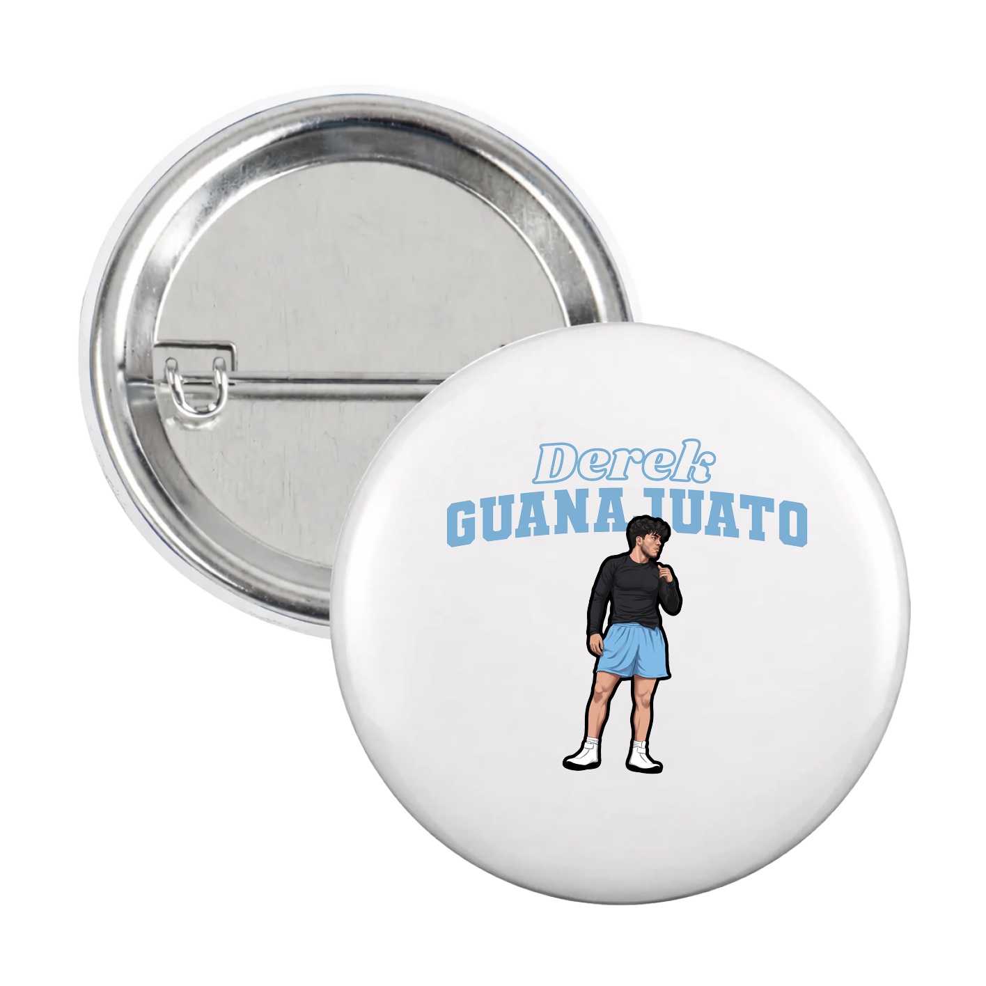 Game Day Button — Name Arch in White