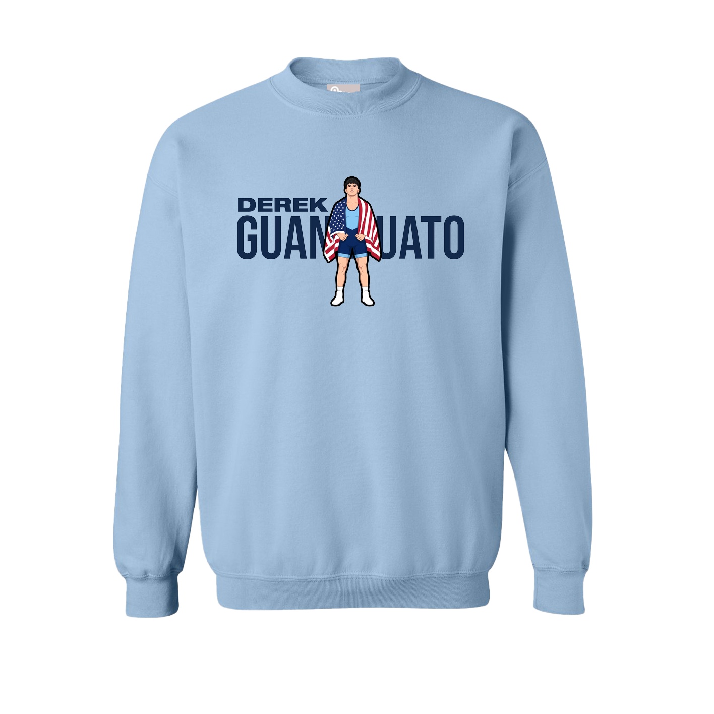 Fleece Crew — Player Name in Light Blue
