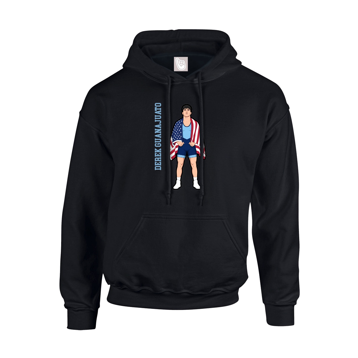 Youth Hoodie — Name Vertical in Black
