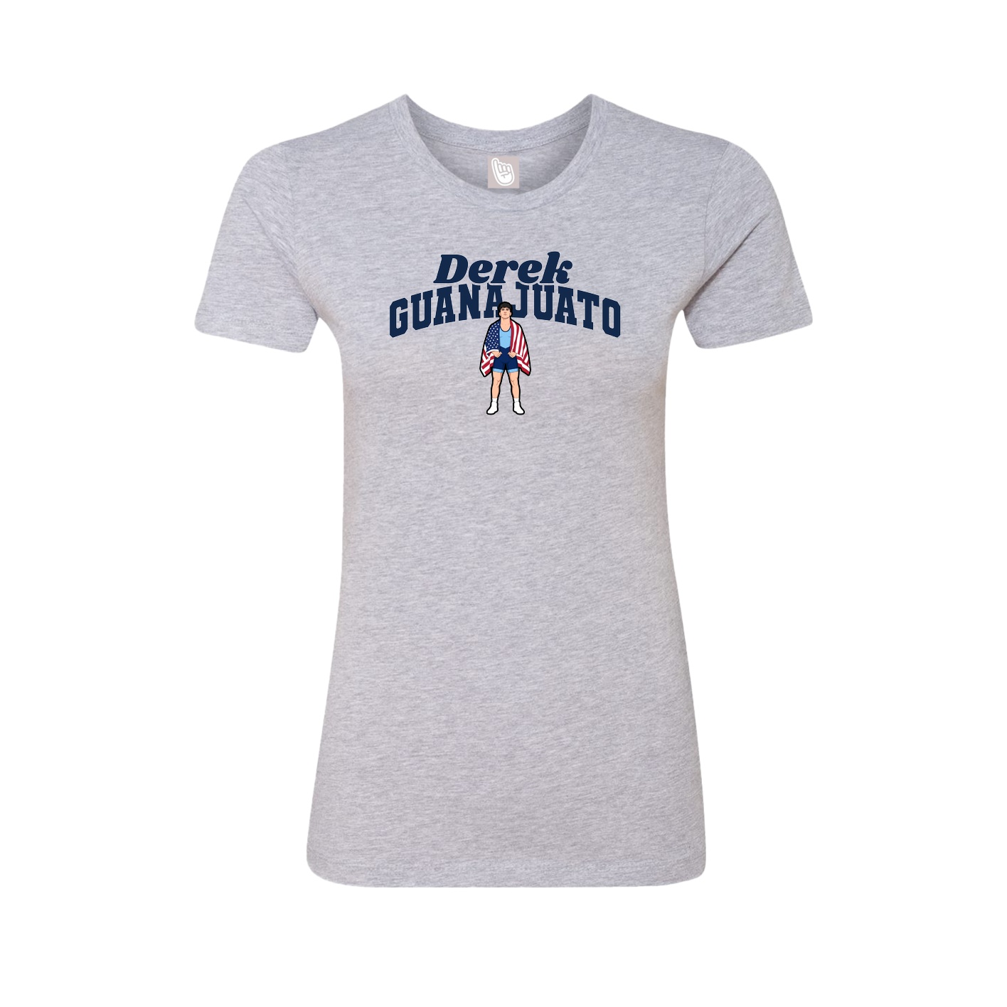 Fitted Women's Tee — Signature Arch in Grey
