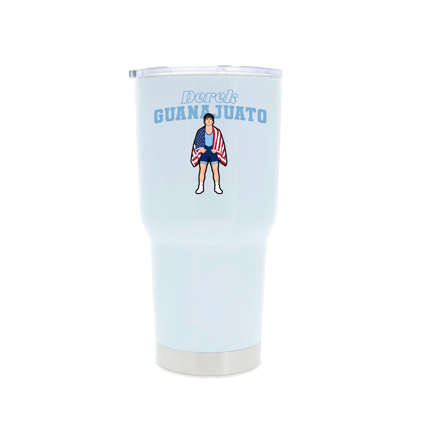 30oz Stainless Steel Tumbler — Name Arch in White
