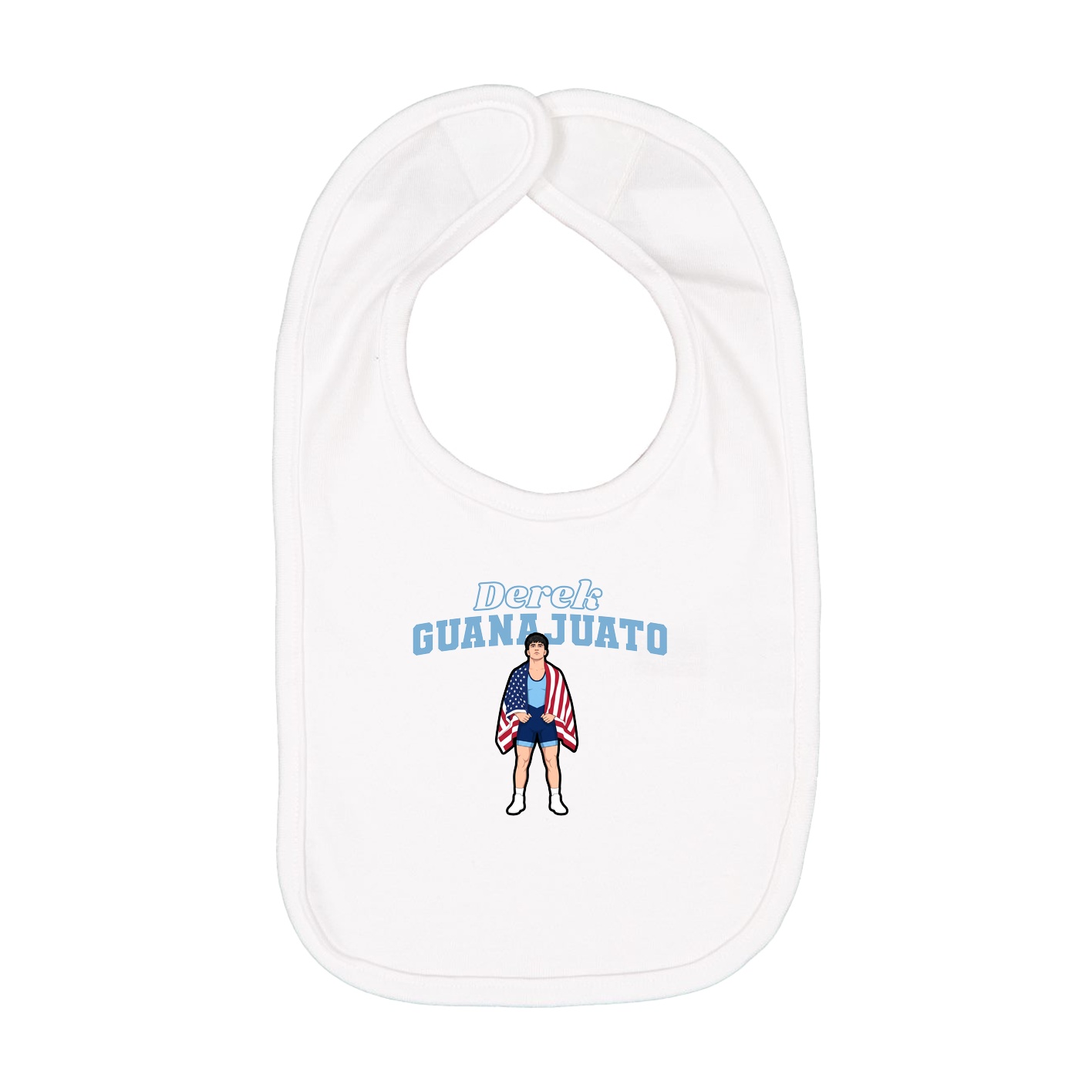 Infant Bib — Name Arch in White
