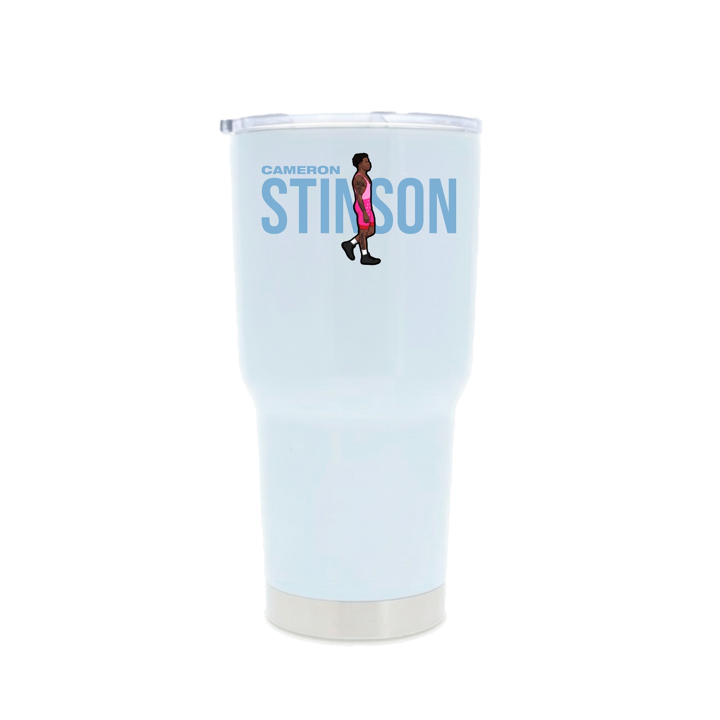 30oz Stainless Steel Tumbler — Player Name in White