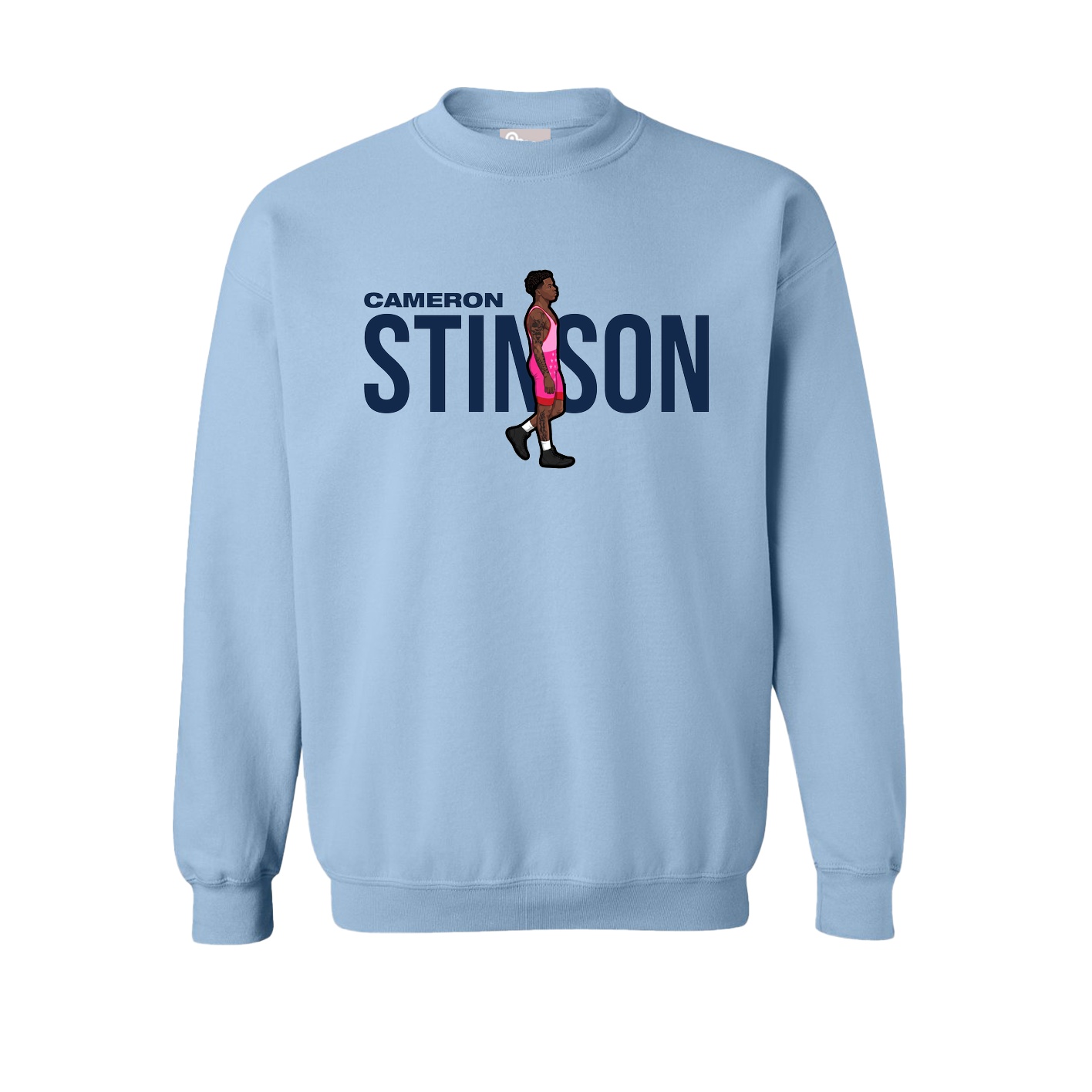 Fleece Crew — Player Name in Light Blue