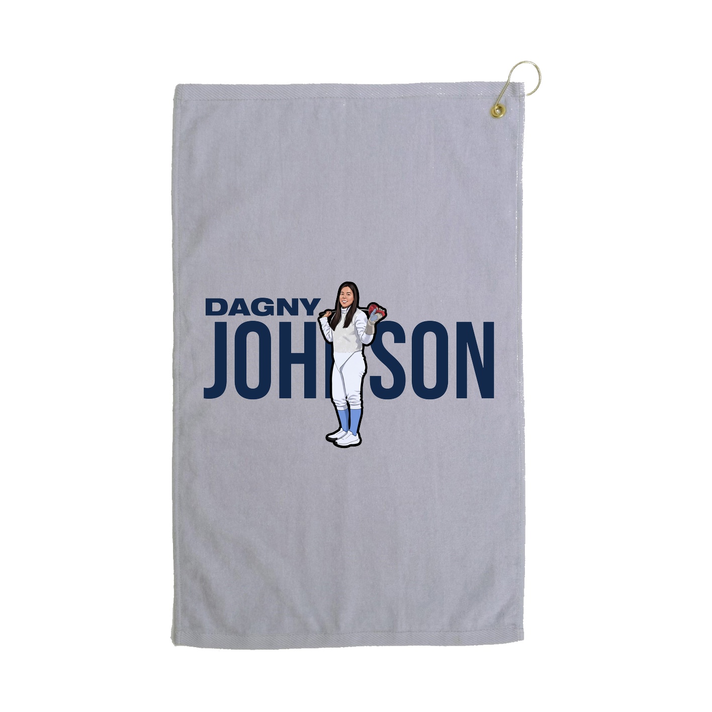 Golf Towel — Player Name in Grey