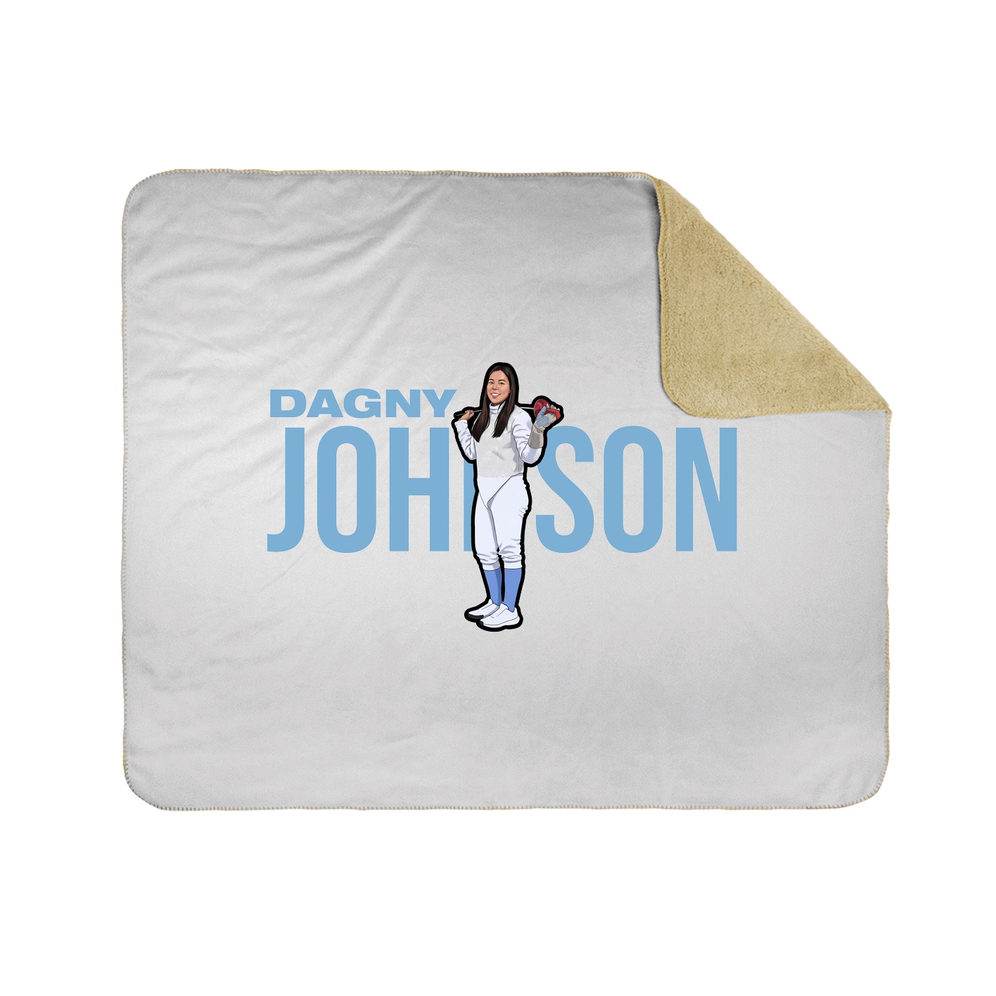 Throw Blanket — Player Name in White