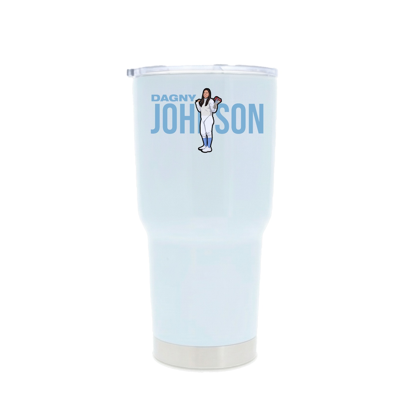 30oz Stainless Steel Tumbler — Player Name in White