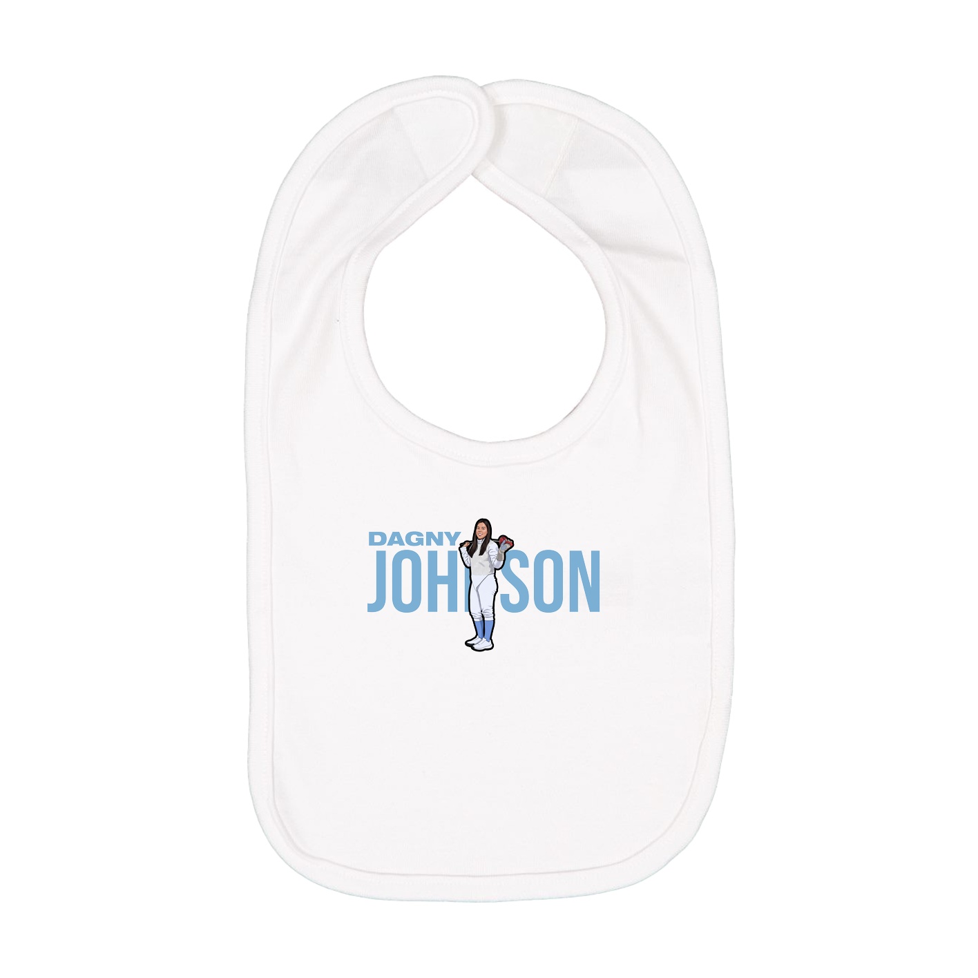 Infant Bib — Player Name in White