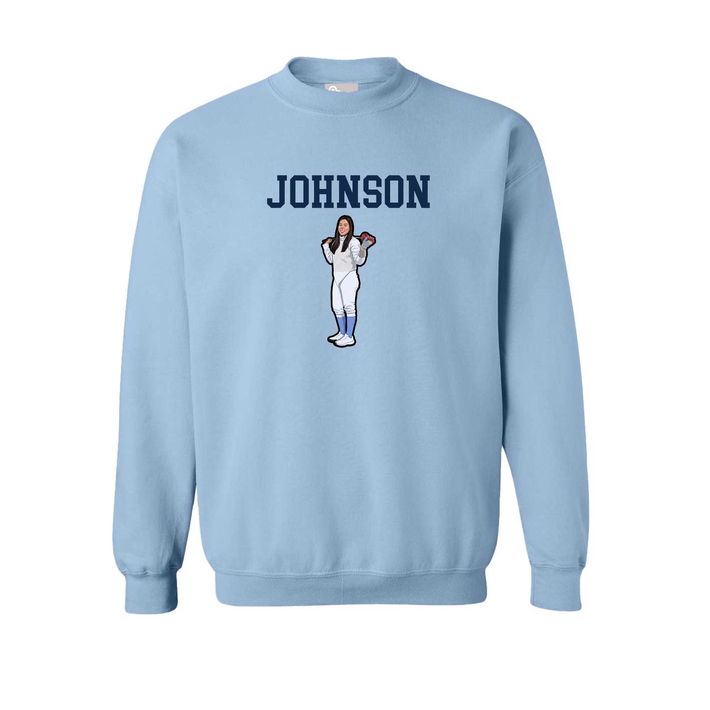 Fleece Crew — Shirsey in Light Blue