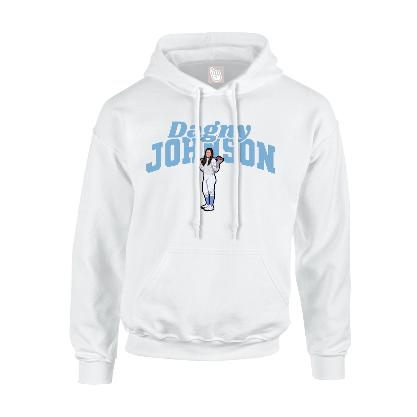 Youth Hoodie — Signature Arch in White