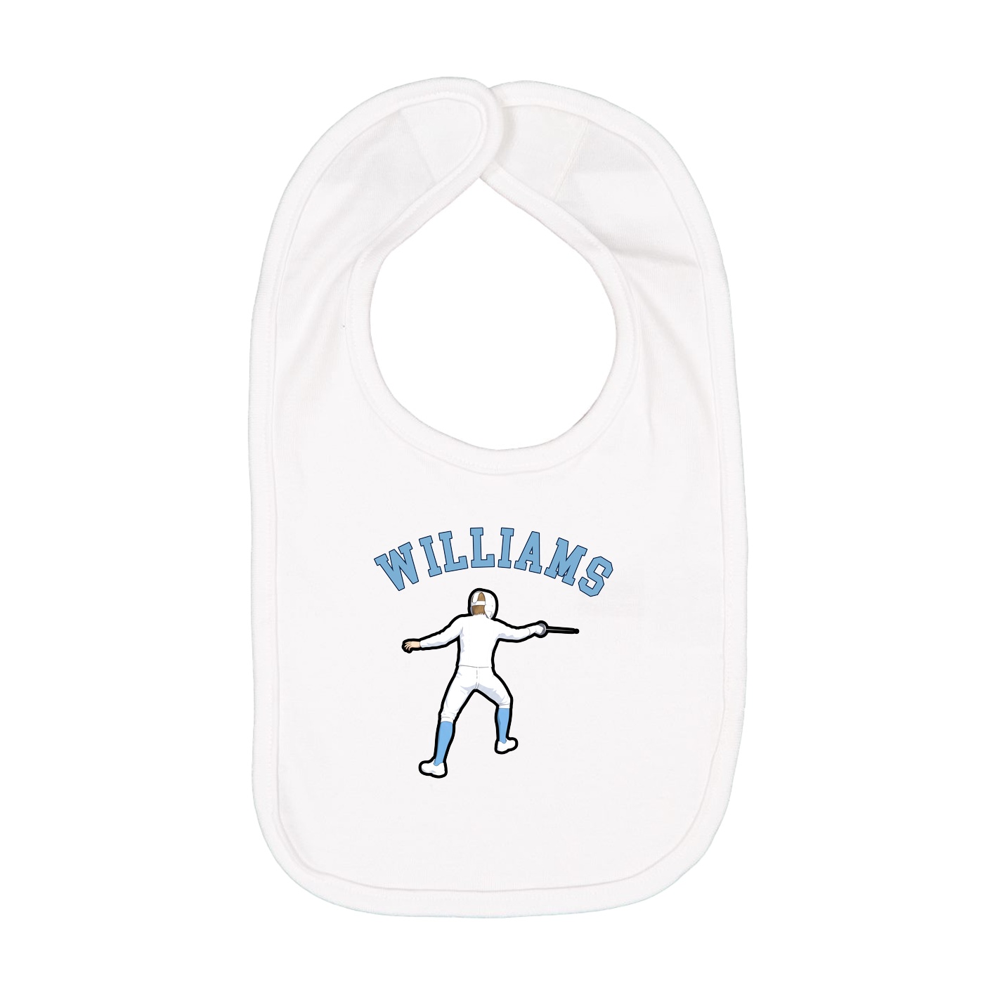 Infant Bib — Shirsey Arch in White