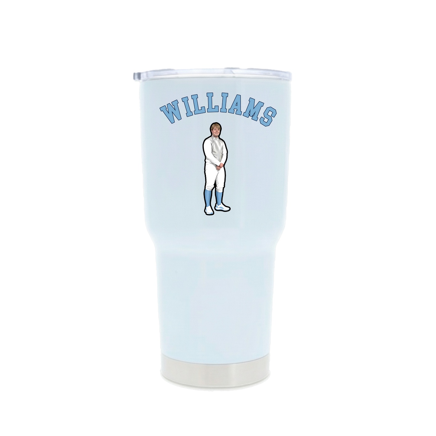 30oz Stainless Steel Tumbler — Shirsey Arch in White