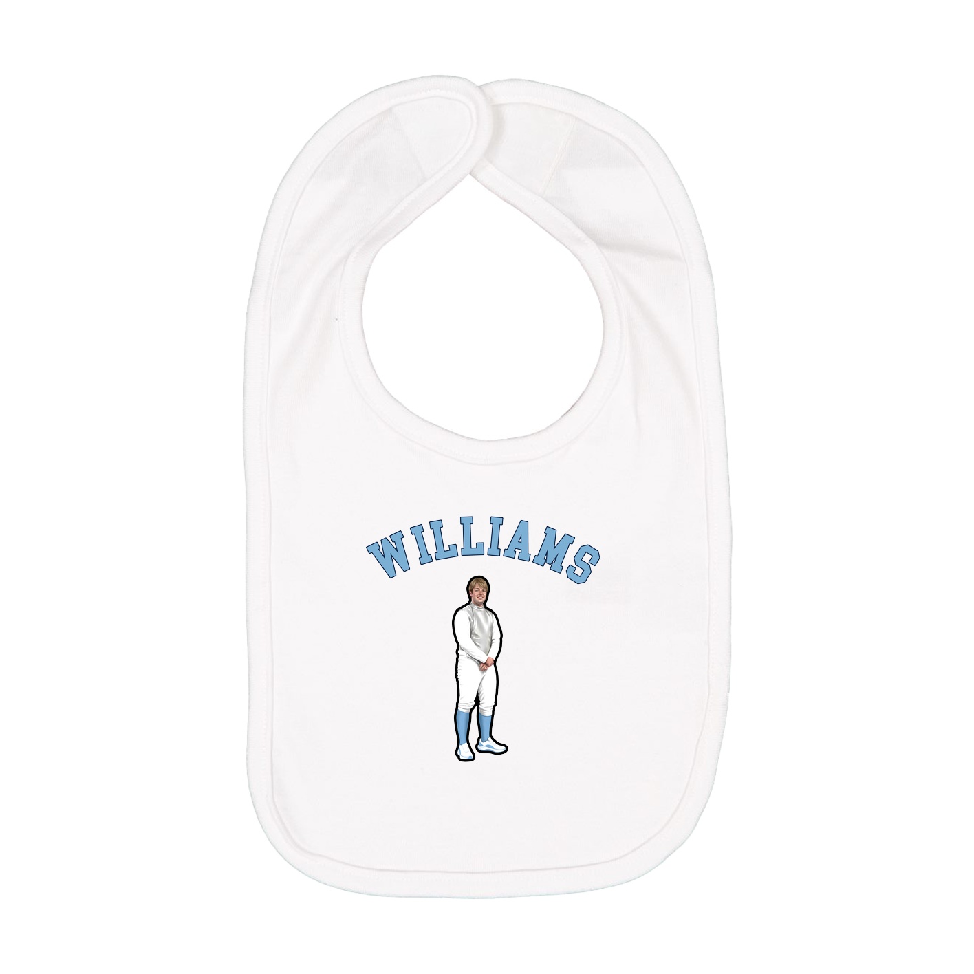 Infant Bib — Shirsey Arch in White