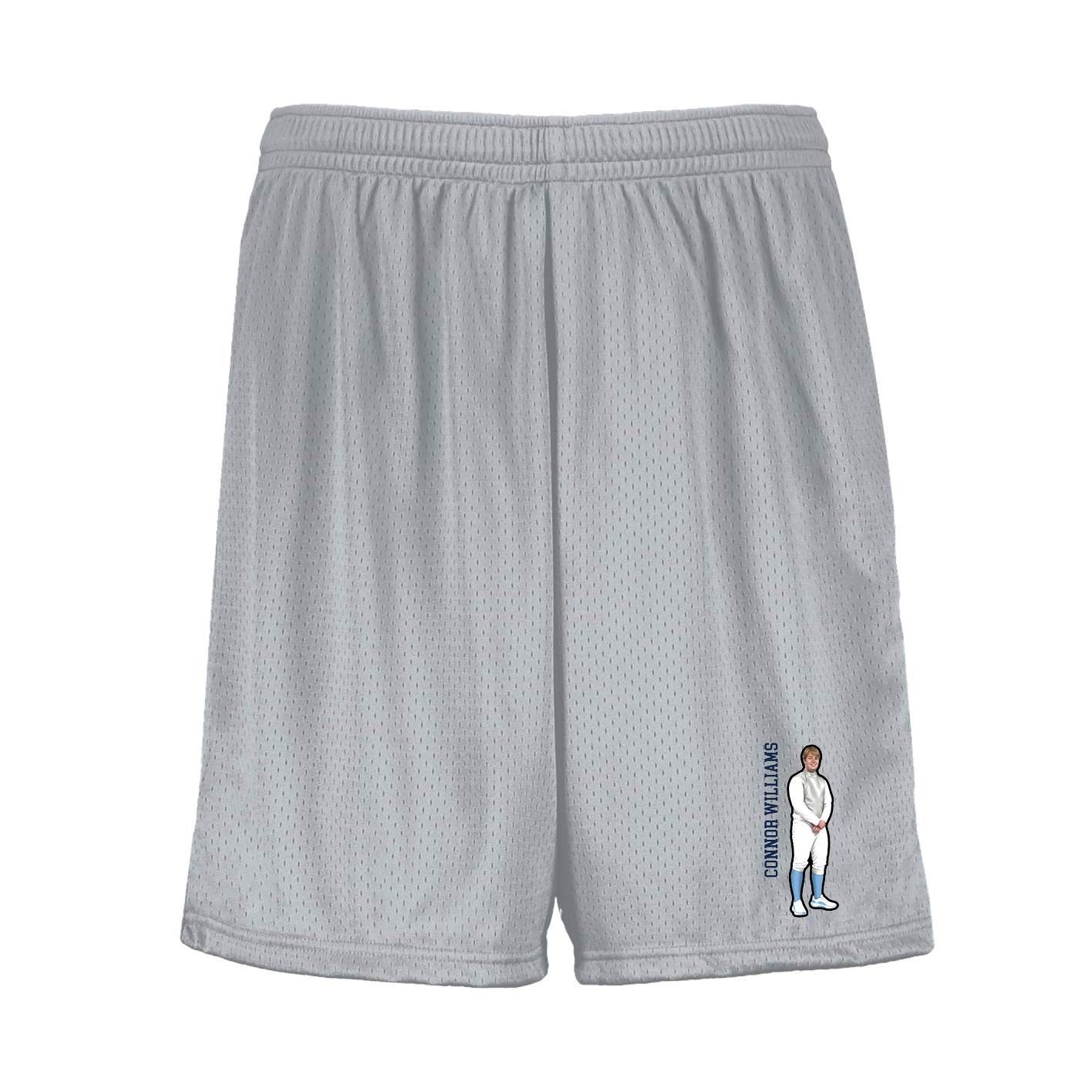 Shorts — Name Vertical in Silver