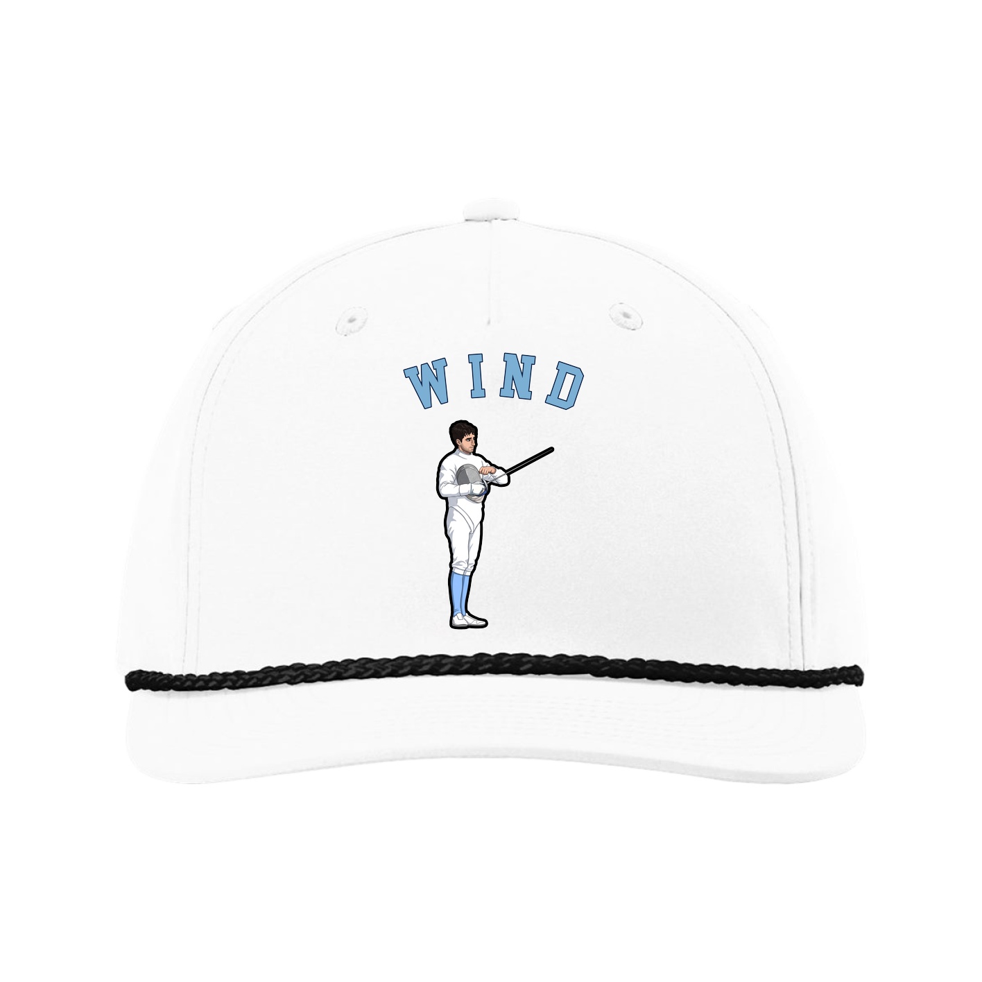 Five-Panel Classic Rope Cap — Shirsey Arch in White