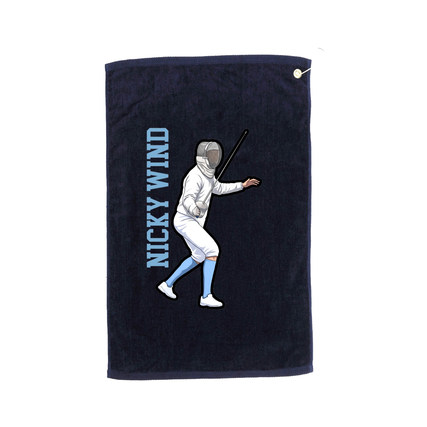 Golf Towel — Name Vertical in Navy