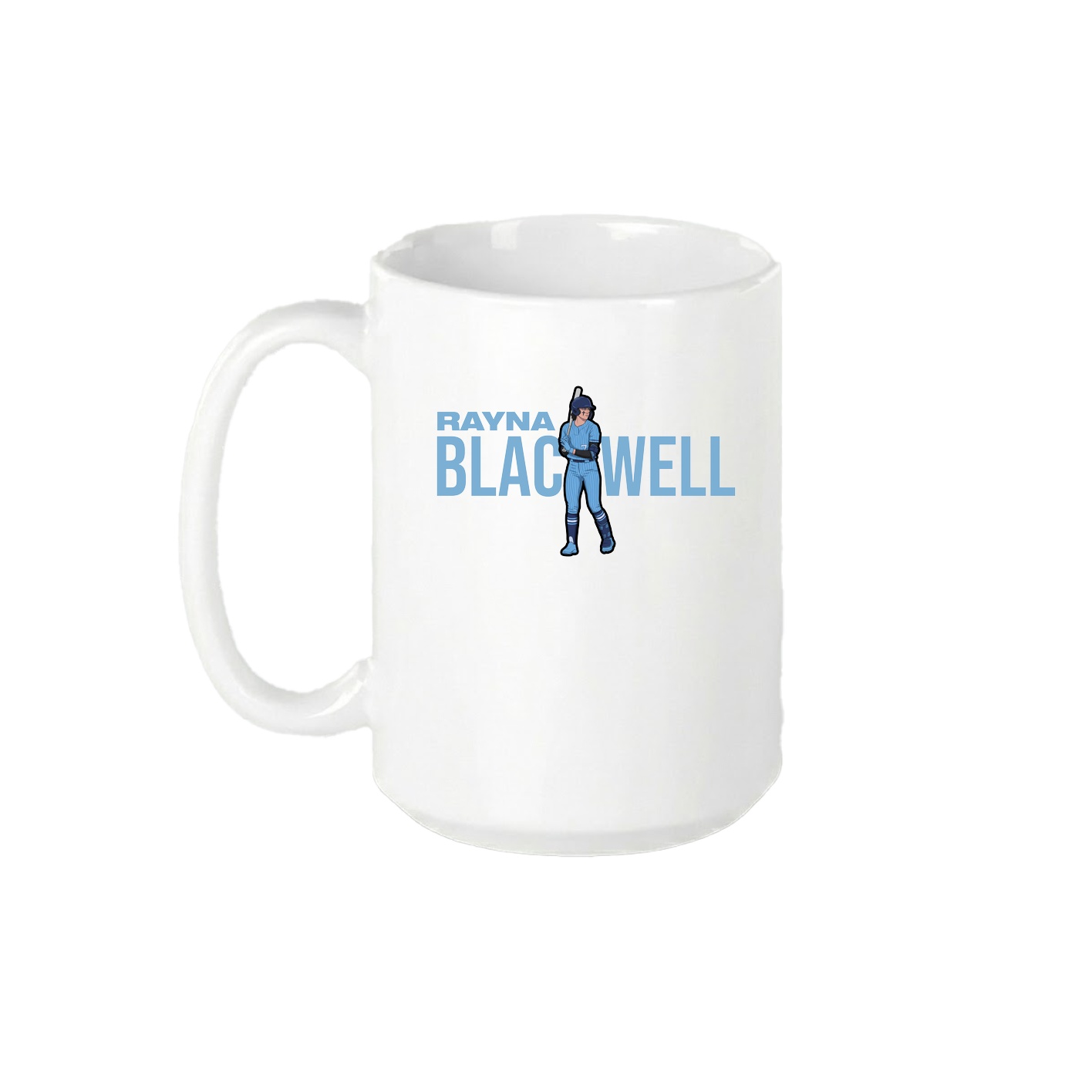15oz Coffee Mug — Player Name in White