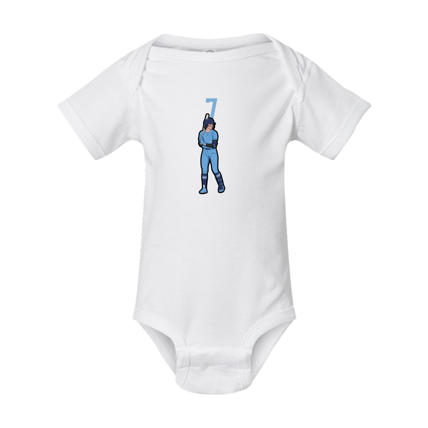 Baby Onesie — Number Top in White