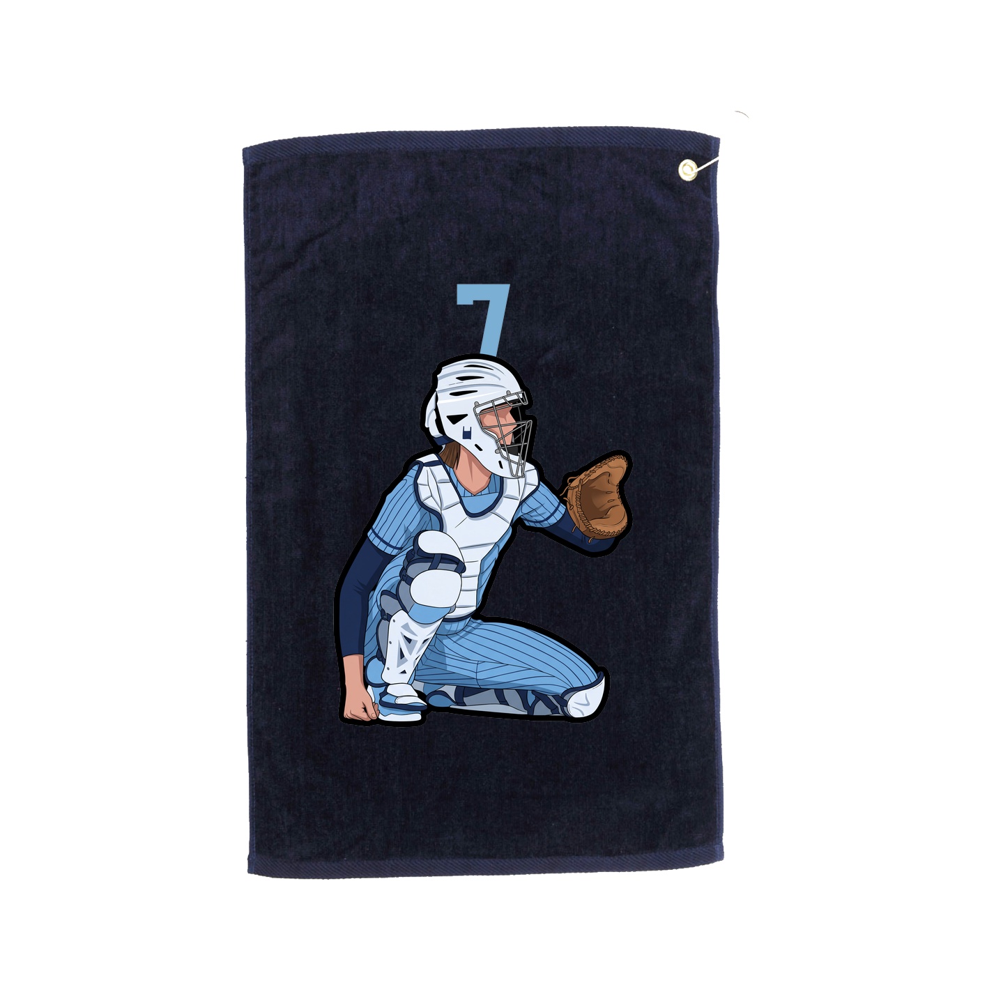 Golf Towel — Number Top in Navy