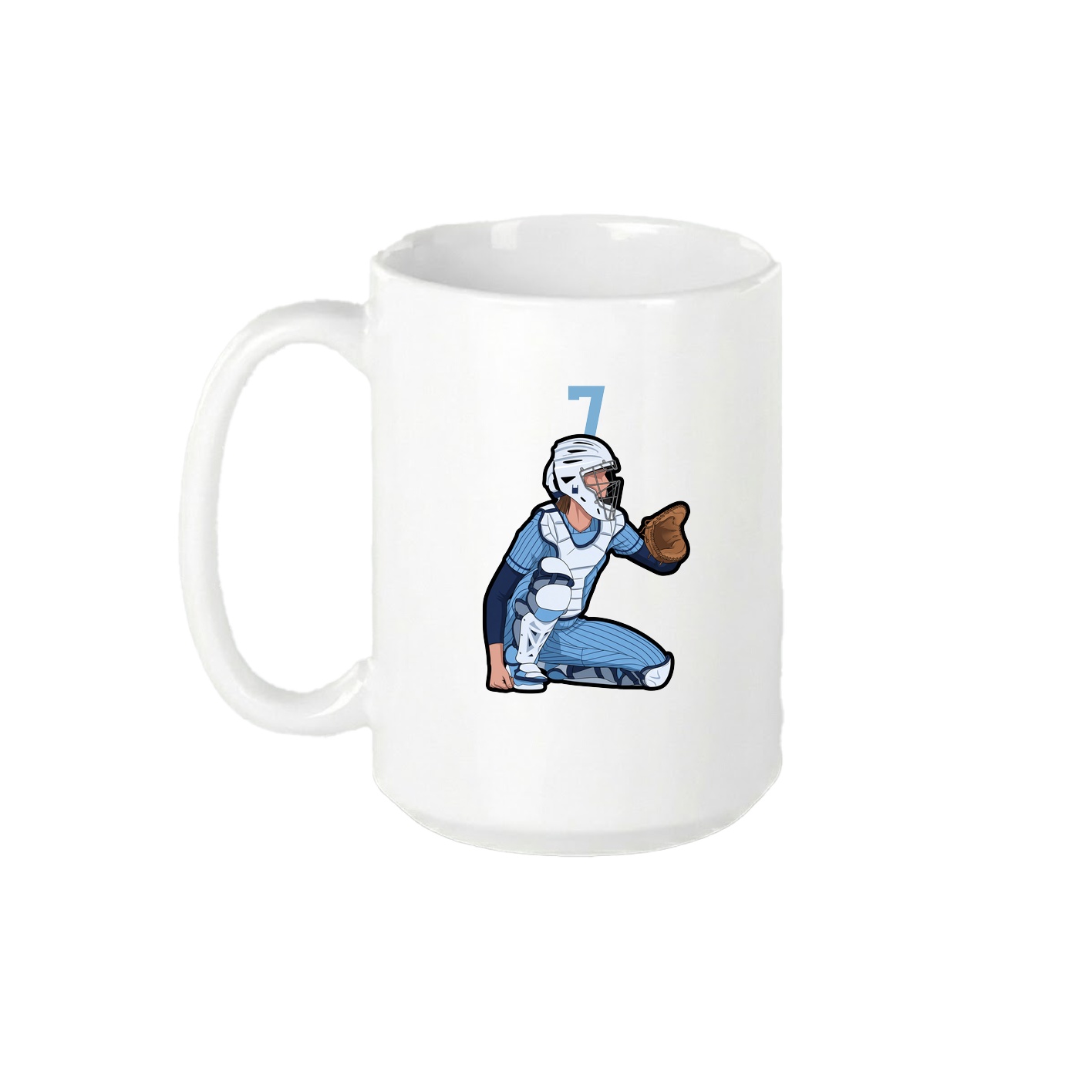 15oz Coffee Mug — Number Top in White