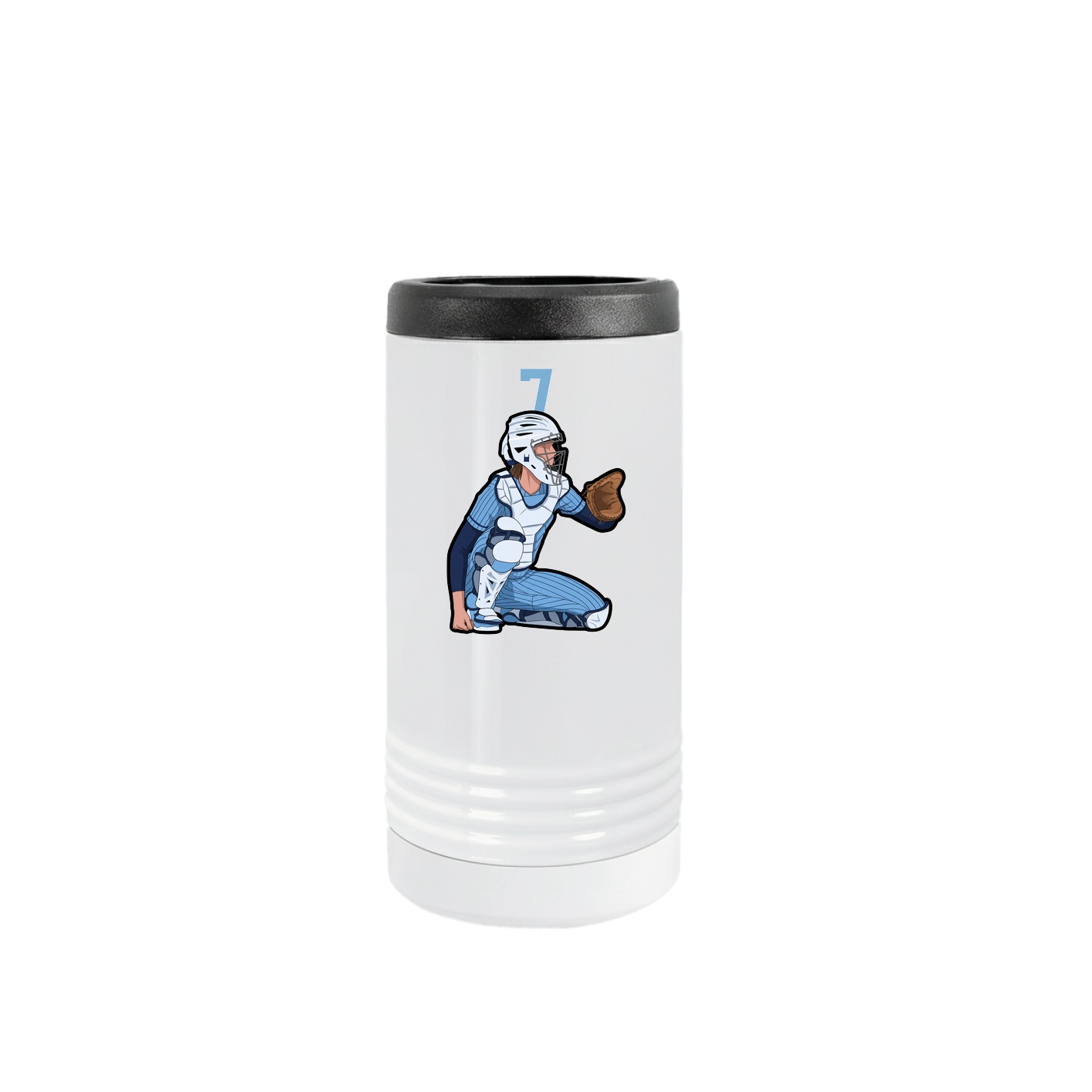Slim Beverage Holder — Number Top in White
