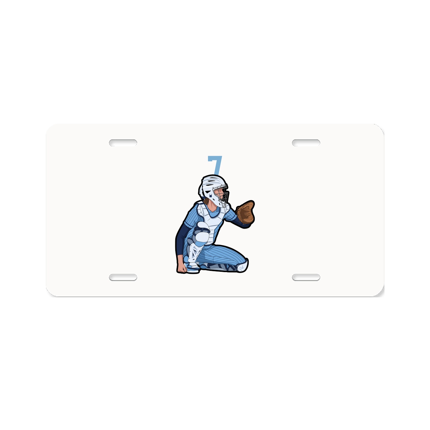 License Plate — Number Top in Classic