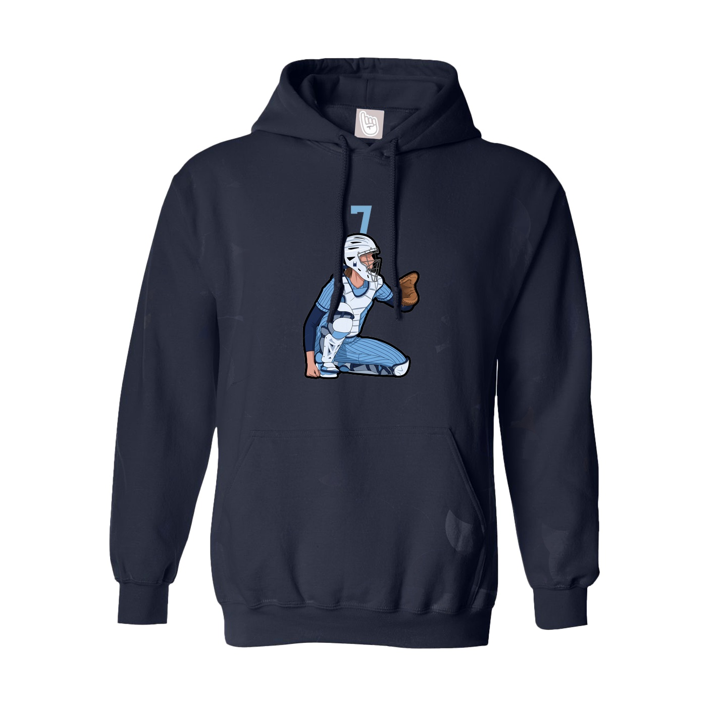 Youth Hoodie — Number Top in Navy