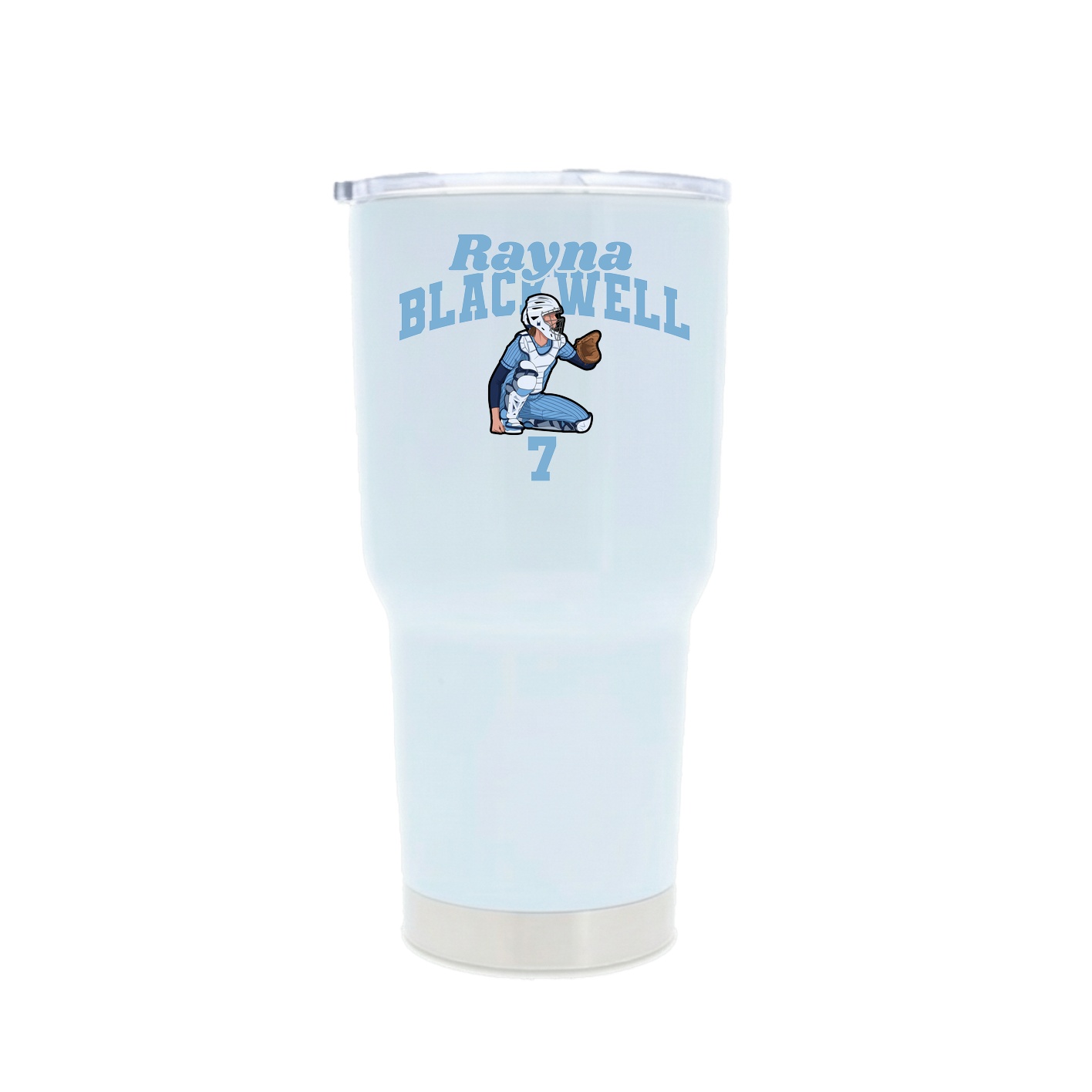 30oz Stainless Steel Tumbler — Signature Arch in White