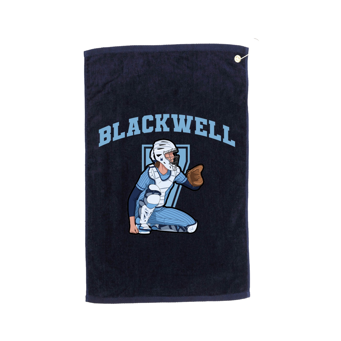 Golf Towel — Number in Navy