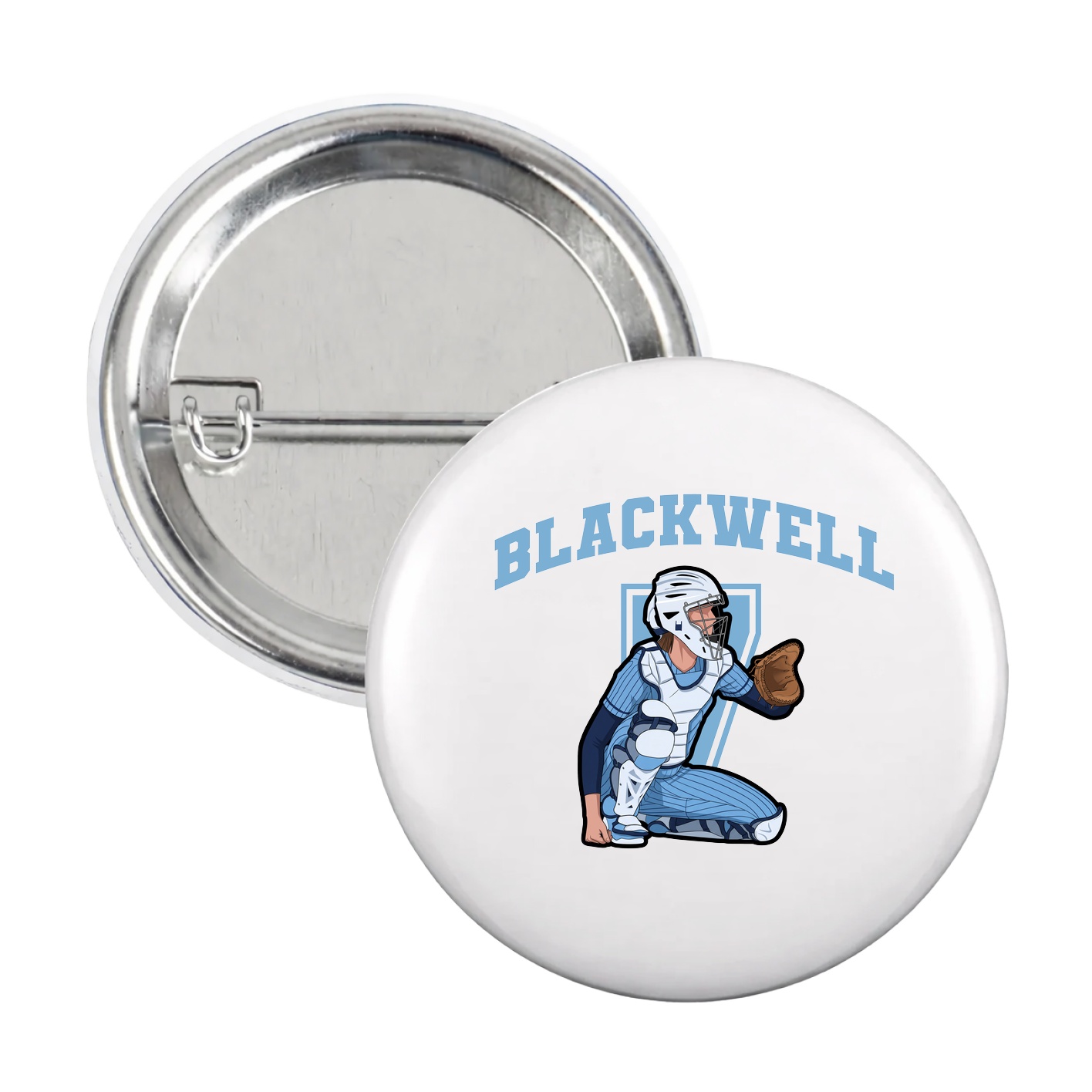 Game Day Button — Number in White