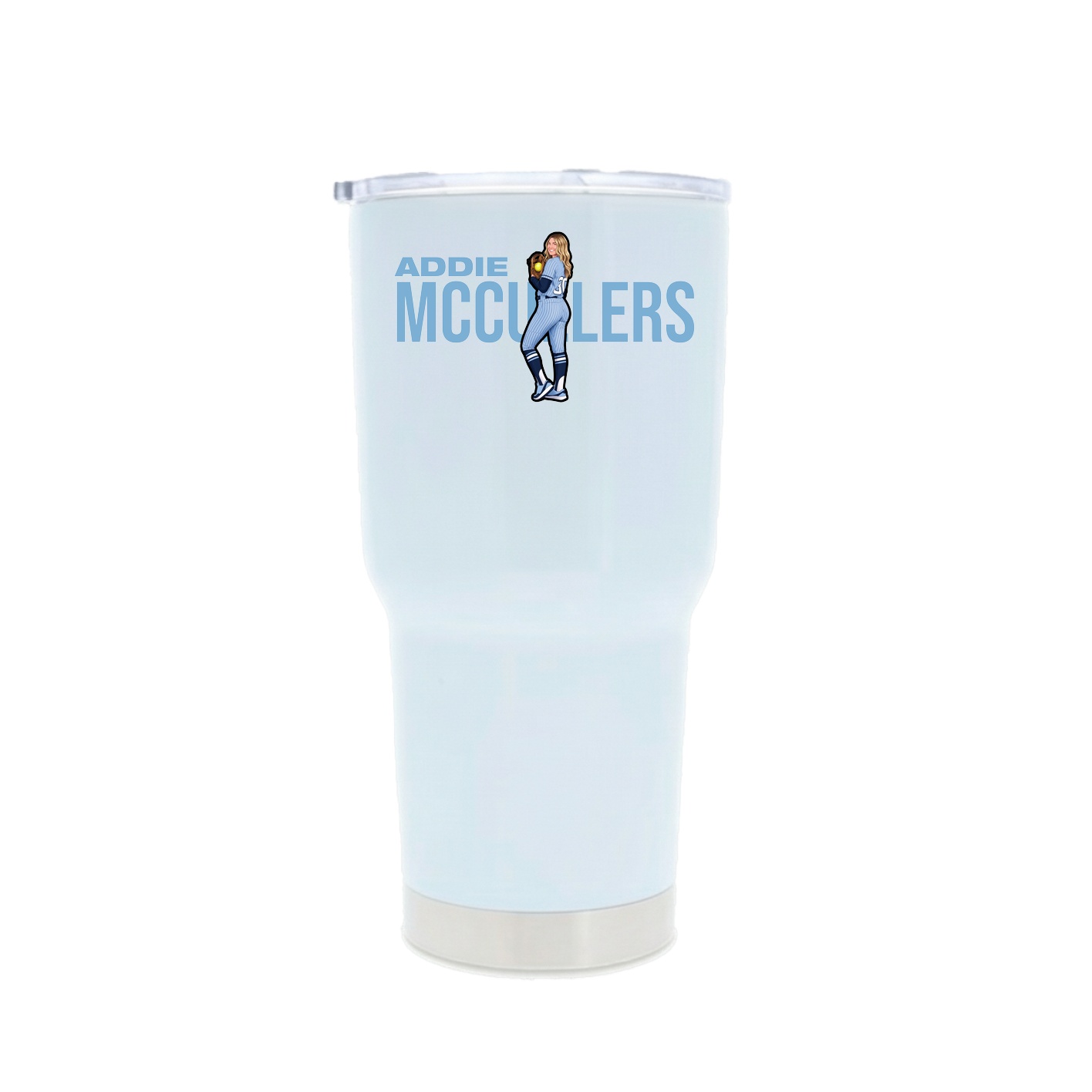 30oz Stainless Steel Tumbler — Player Name in White