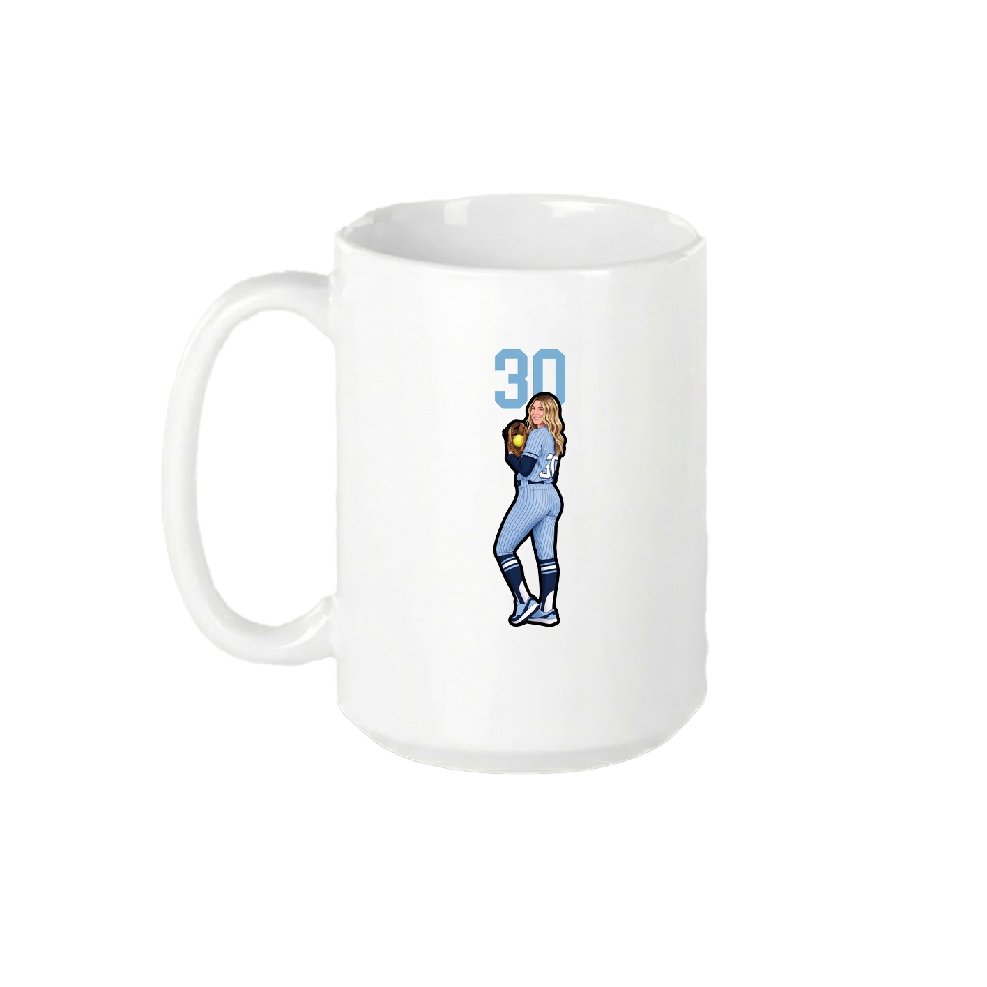 15oz Coffee Mug — Number Top in White