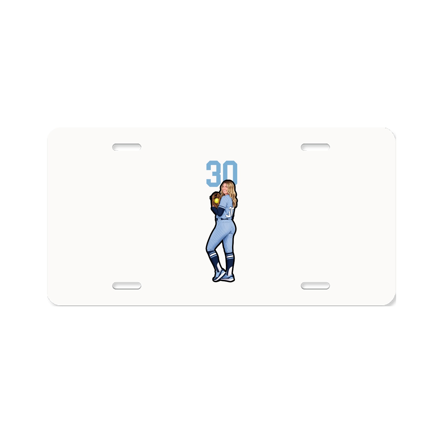 License Plate — Number Top in Classic