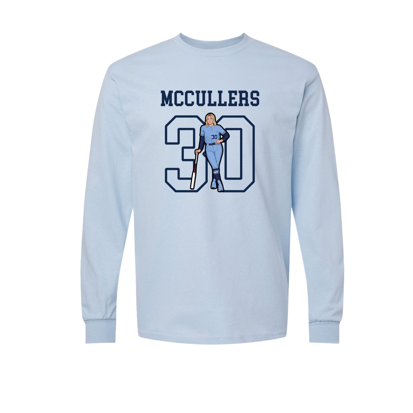 Long Sleeve Tee — Shirsey in Light Blue