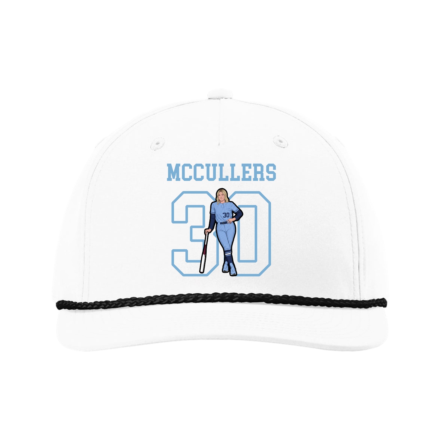 Five-Panel Classic Rope Cap — Shirsey in White