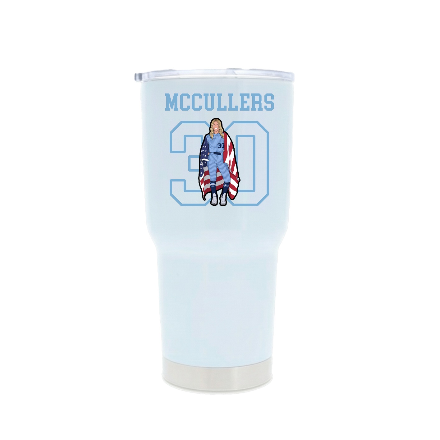 30oz Stainless Steel Tumbler — Shirsey in White
