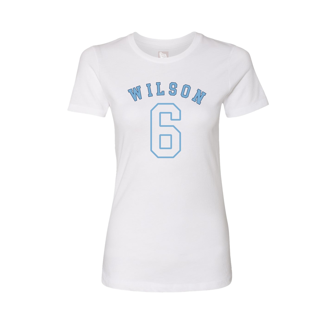 Fitted Women's Tee — Shirsey Arch in White