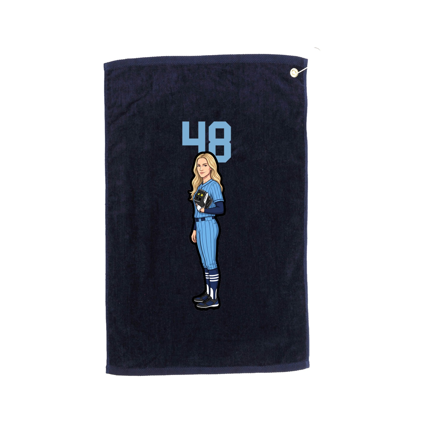 Golf Towel — Number Top in Navy