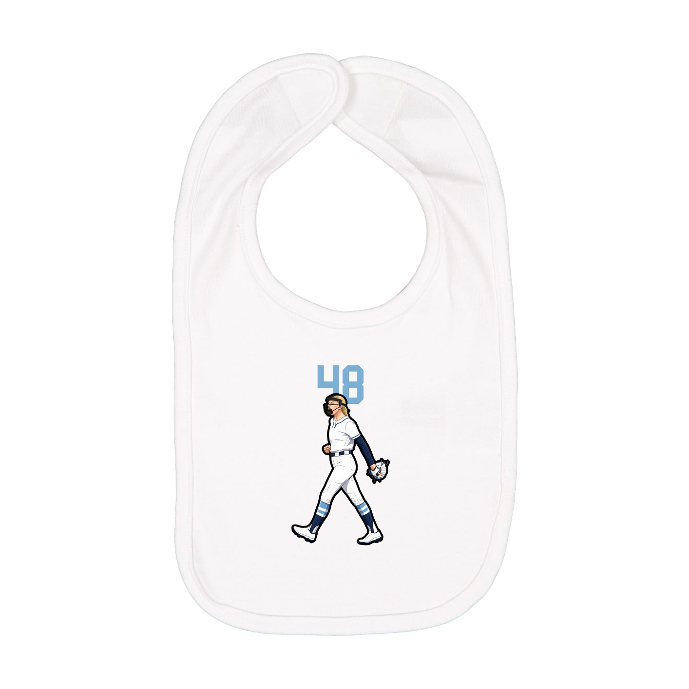 Infant Bib — Number Top in White